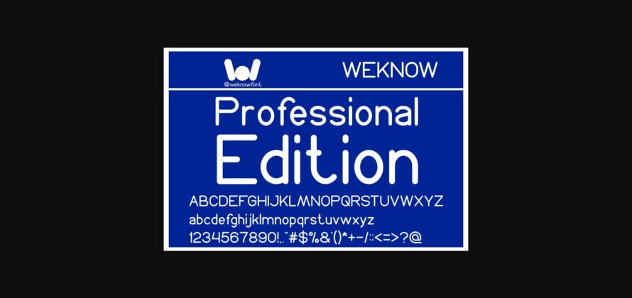 Professional Edition Font Poster 3