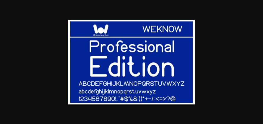 Professional Edition Font Poster 1
