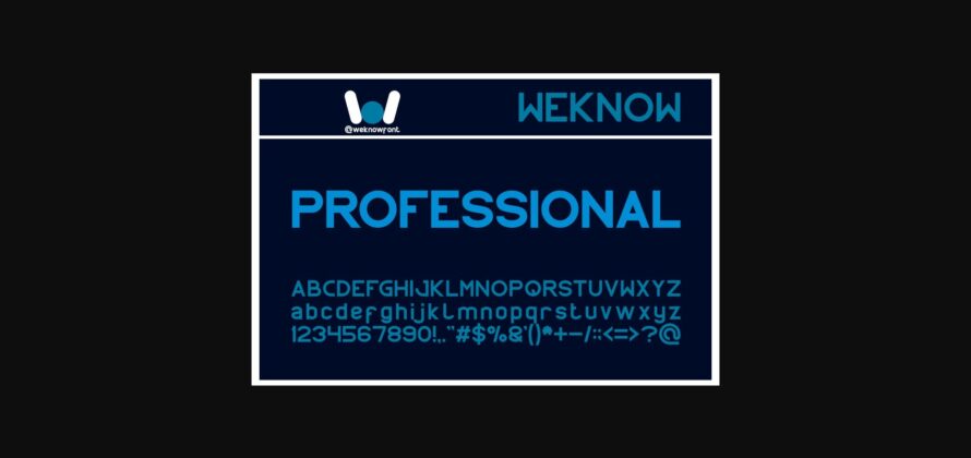 Professional Font Poster 3