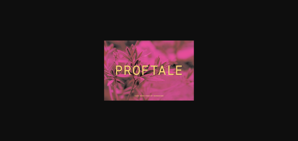 Proftale Font Poster 3