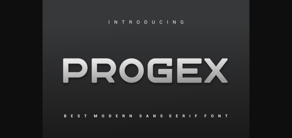 Progex Font Poster 3