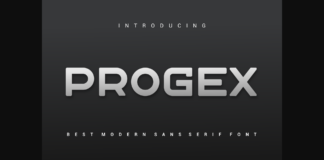 Progex Font Poster 1