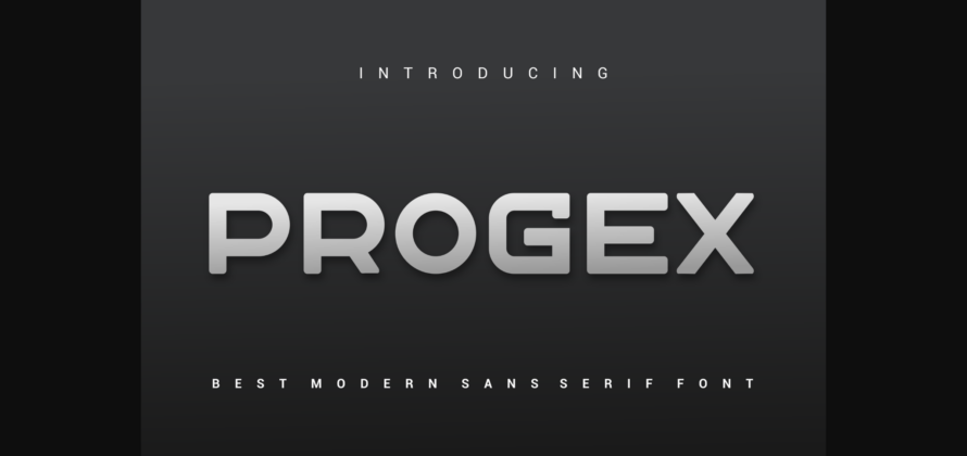 Progex Font Poster 1