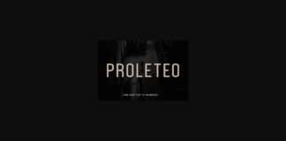 Proleteo Font Poster 1