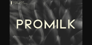 Promilk Font Poster 1