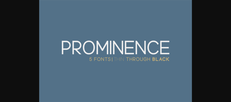 Prominence Font Poster 3