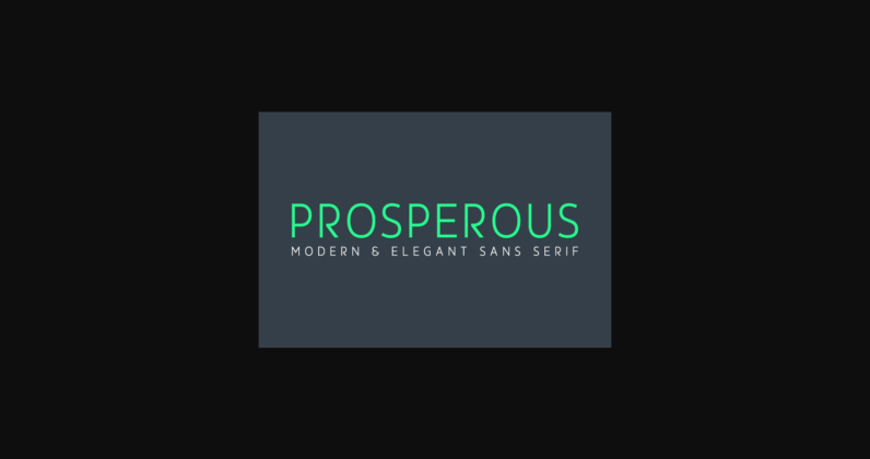 Prosperous Font Poster 1