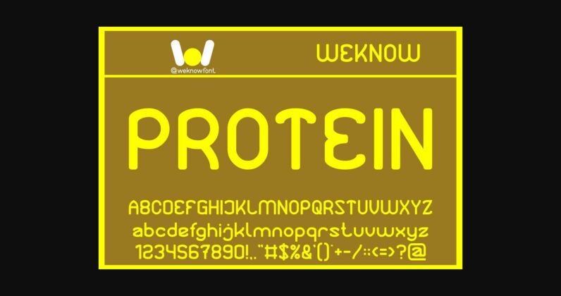 Protein Font Poster 3