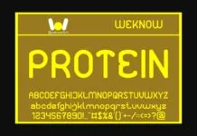 Protein Font Protein Font Poster 1