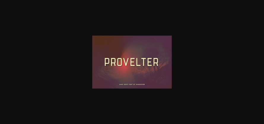 Provelter Font Poster 3