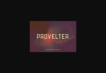 Provelter Font Provelter Font Poster 1