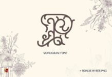 Prunellia Monogram Font Poster 1