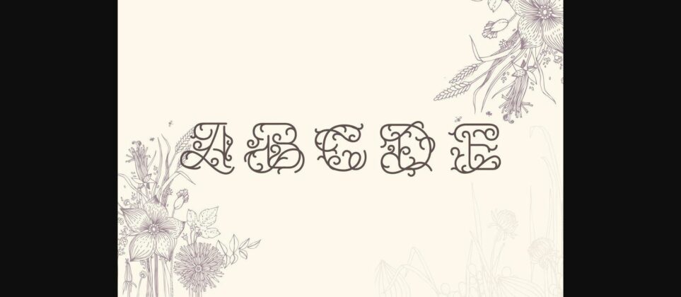 Prunellia Monogram Font Poster 4