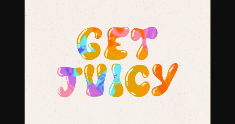 Psychedelic Bubble Juicy Font Poster 5