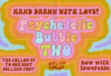 Psychedelic Bubble Two Font Poster 1