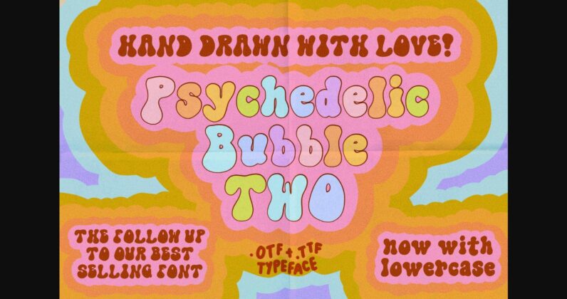 Psychedelic Bubble Two Font Poster 1