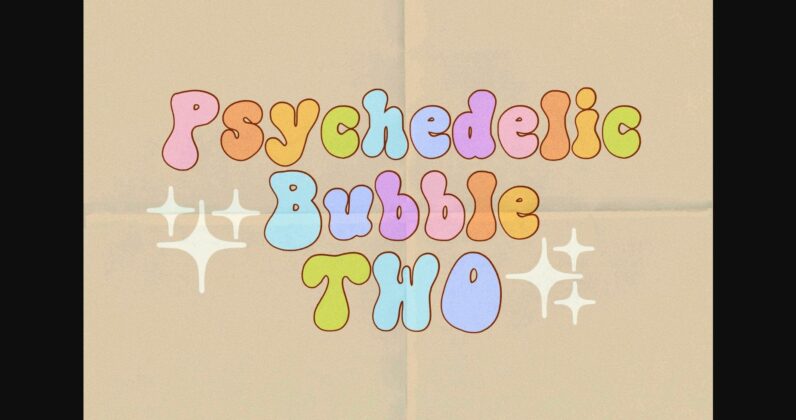 Psychedelic Bubble Two Font Poster 5