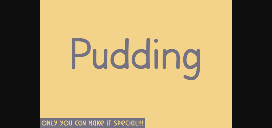 Pudding Font Poster 3