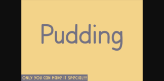 Pudding Font Poster 1