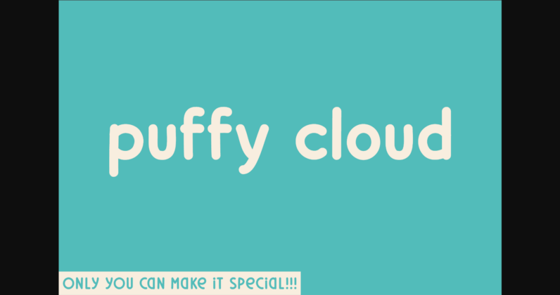 Puffy Cloud Font Poster 3