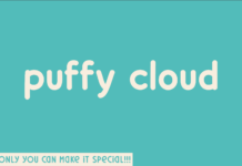 Puffy Cloud Font Poster 1