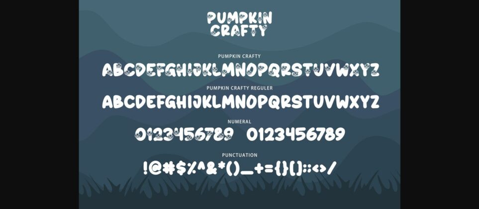 Pumpkin Crafty Font Poster 5