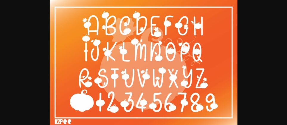 Pumpkin Font Poster 2