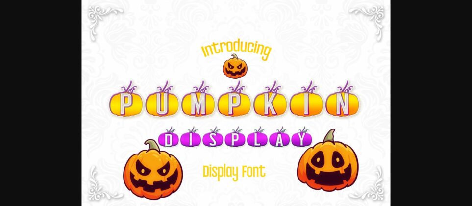 Pumpkin Font Poster 3