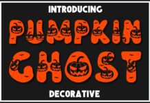 Pumpkin Ghost Font Poster 1