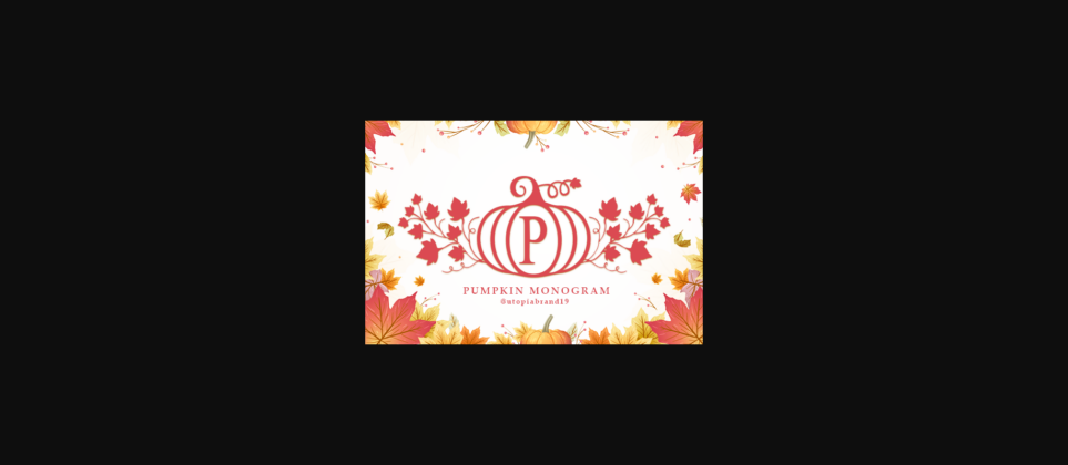 Pumpkin Monogram Font Poster 3