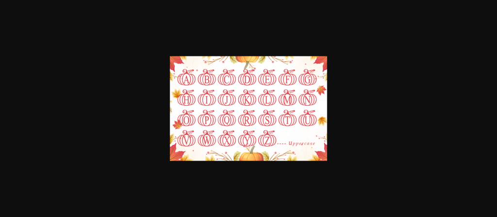 Pumpkin Monogram Font Poster 6