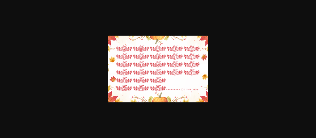 Pumpkin Monogram Font Poster 7