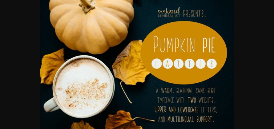 Pumpkin Pie Lattes Font Poster 3