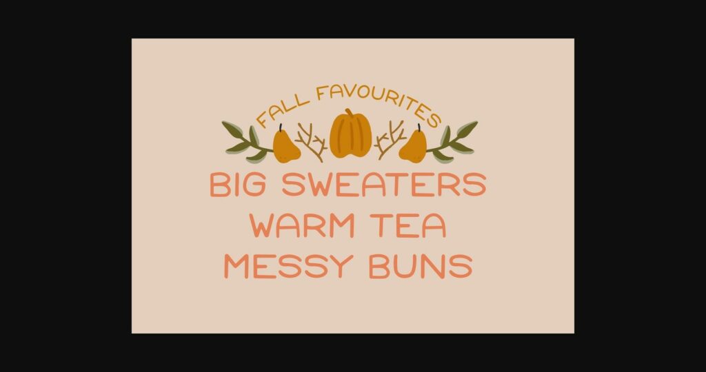Pumpkin Spice Font Poster 5