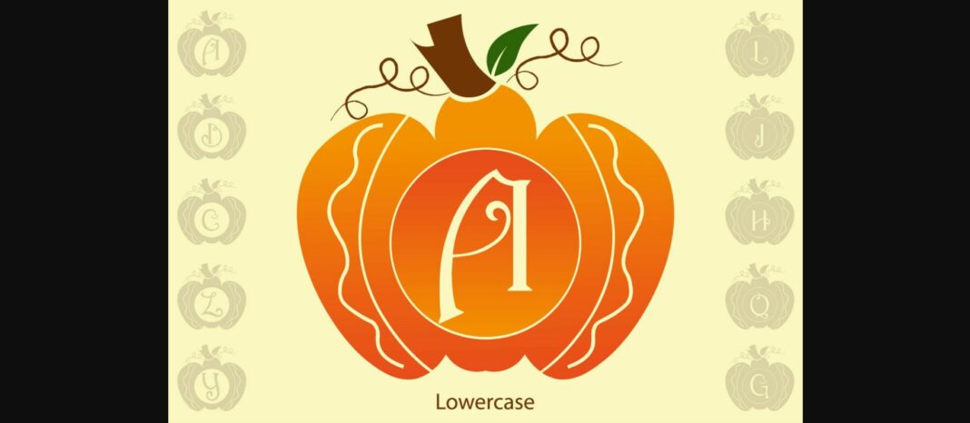 Pumpkin Waluh Monogram Font Poster 1