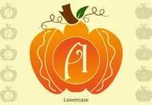 Pumpkin Waluh Monogram Font Poster 1