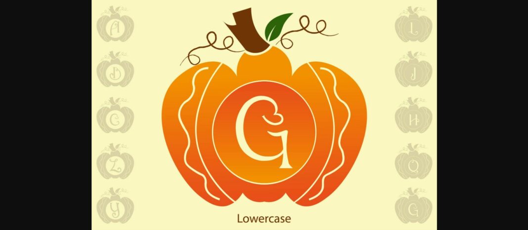 Pumpkin Waluh Monogram Font Poster 4