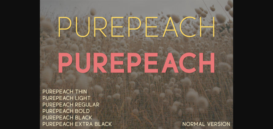 Purepeach Font Poster 3