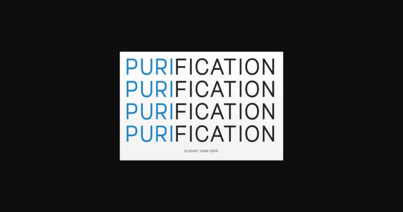 Purification Font Poster 1