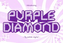 Purple Diamond Font Poster 1