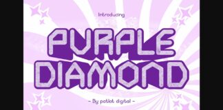 Purple Diamond Font Poster 1
