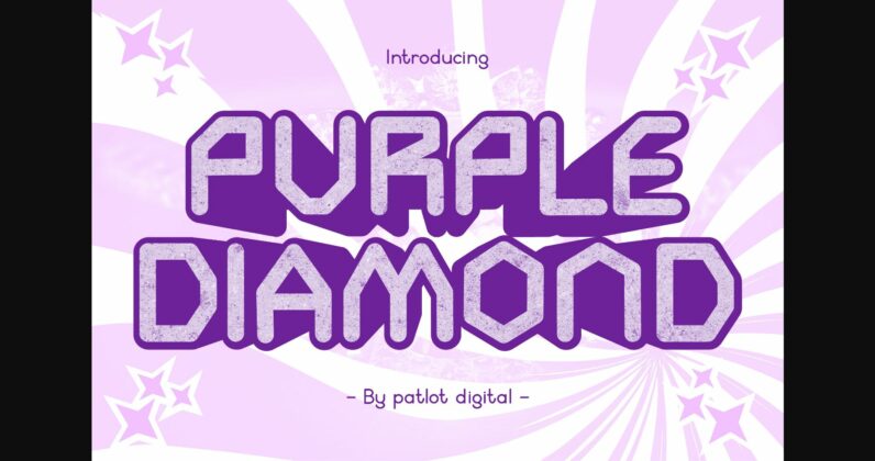 Purple Diamond Font Poster 1