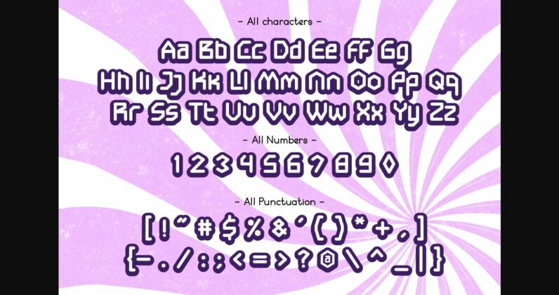 Purple Diamond Font Poster 8