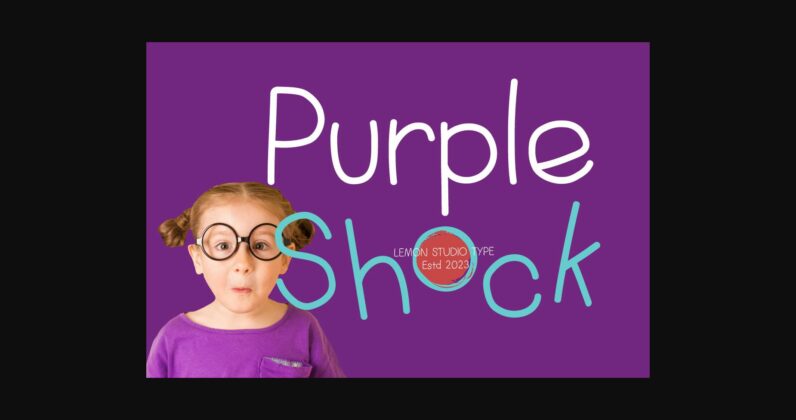 Purple Shock Font Poster 3