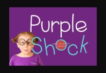 Purple Shock Font Poster 1