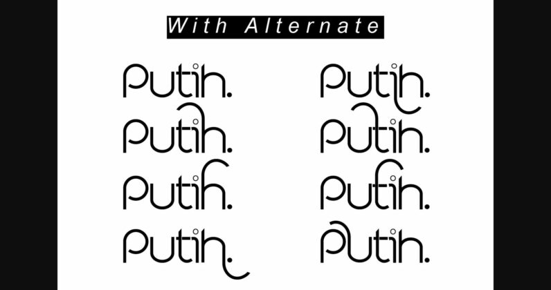 Putih. Font Poster 4