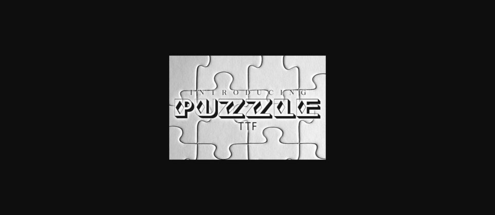 Puzzle Font Poster 3