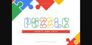 Puzzle Font Poster 1