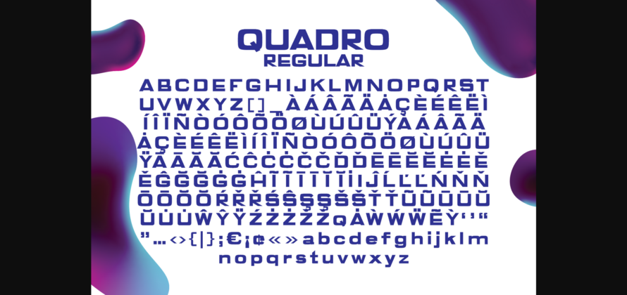 Quadro Font Poster 7