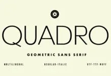 Quadro Font Poster 1